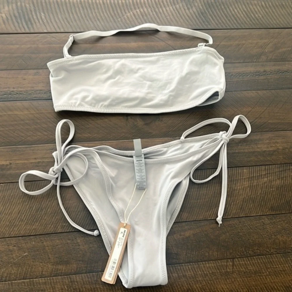 Skims Swim Bandeau Bikini Top/Dippy Tie Set